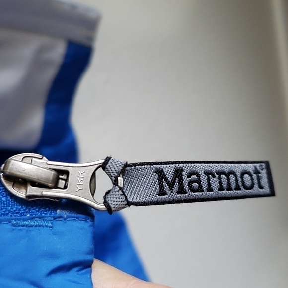 MARMOT Vibrant Blue Windbreaker Full Zip Sleeveless Vest Size SP - Picture 6 of 16